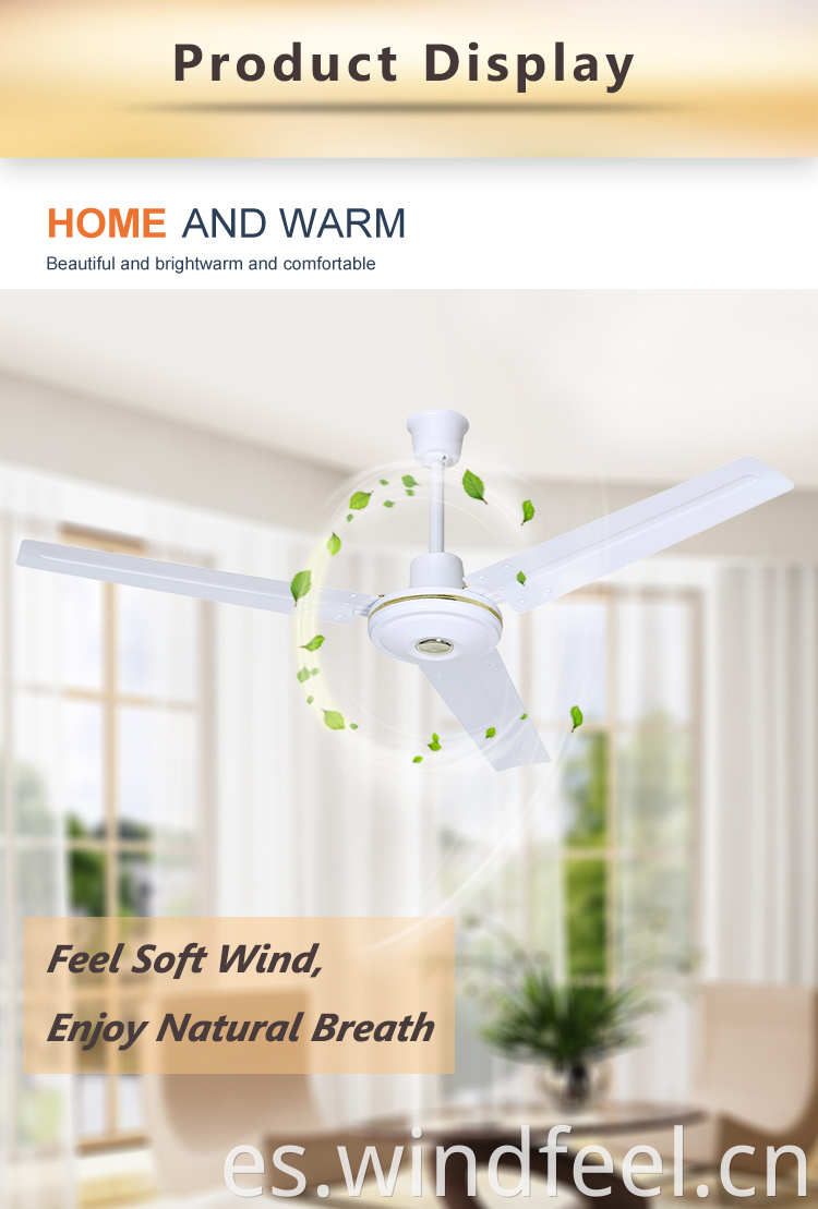 Ventilador de techo eléctrico útil para el hogar de 48/50/60 pulgadas